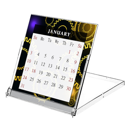 2027 CD-Style Desk Calendar 12 Months Calendar / Planner / Desk Calendar With CD Case Stand, Office Decor, Christmas Gifts (Edition #09)