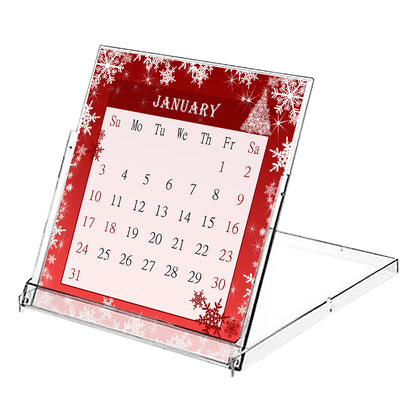 2027 CD-Style Desk Calendar 12 Months Calendar / Planner / Desk Calendar With CD Case Stand, Office Decor, Christmas Gifts (Edition #26)