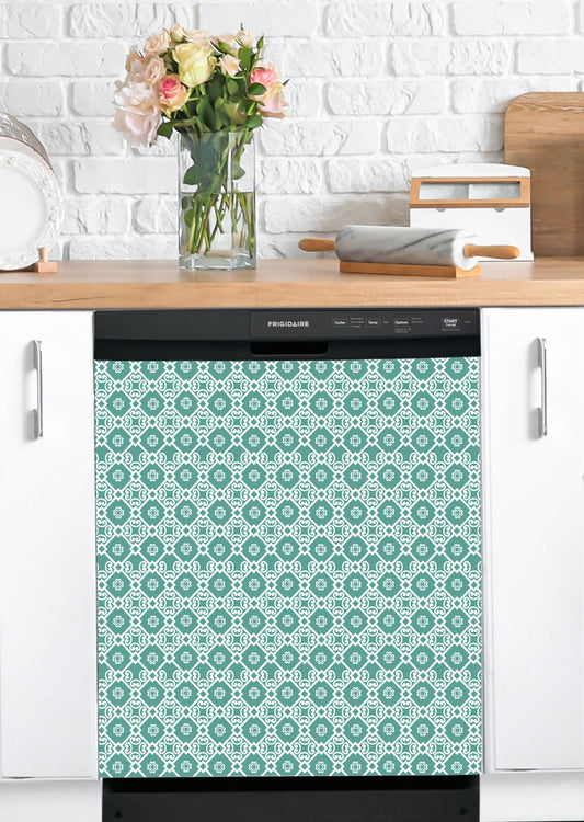 Dishwasher Magnet Cover - Reusable Magnetic Tiles Decal - Pack of 4 Tiles - V068
