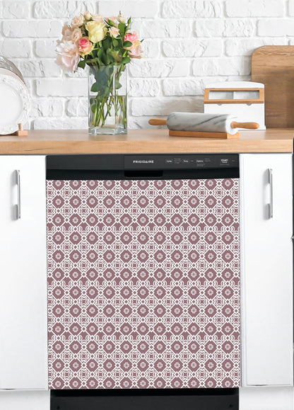 Dishwasher Magnet Cover - Reusable Magnetic Tiles Decal - Pack of 4 Tiles - V065