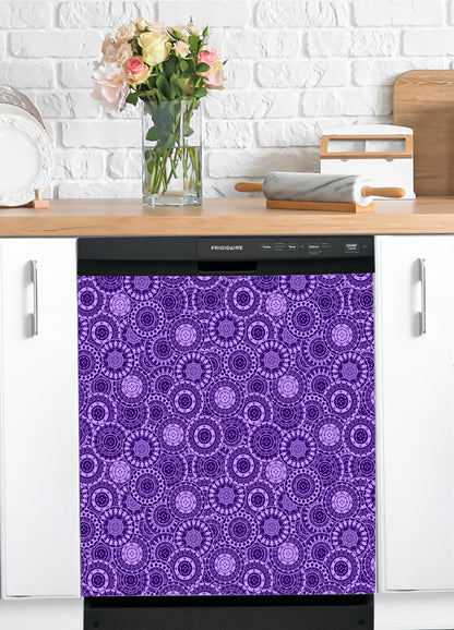 Dishwasher Magnet Cover - Reusable Magnetic Tiles Decal - Pack of 4 Tiles - V049