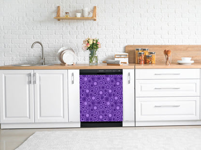 Dishwasher Magnet Cover - Reusable Magnetic Tiles Decal - Pack of 4 Tiles - V049