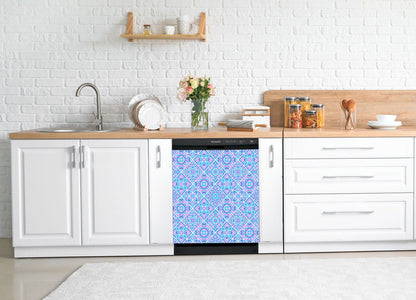 Dishwasher Magnet Cover - Reusable Magnetic Tiles Decal - Pack of 4 Tiles - V066