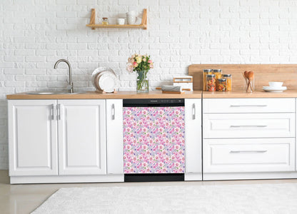 Dishwasher Magnet Cover - Reusable Magnetic Tiles Decal - Pack of 4 Tiles - V064
