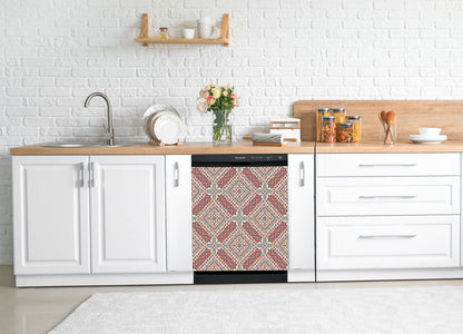 Dishwasher Magnet Cover - Reusable Magnetic Tiles Decal - Pack of 4 Tiles - V071