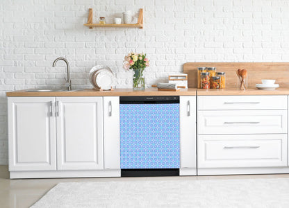 Dishwasher Magnet Cover - Reusable Magnetic Tiles Decal - Pack of 4 Tiles - V067