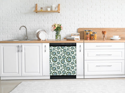 Dishwasher Magnet Cover - Reusable Magnetic Tiles Decal - Pack of 4 Tiles - V051