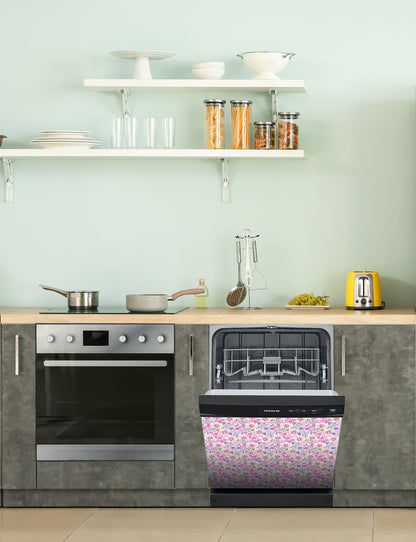 Dishwasher Magnet Cover - Reusable Magnetic Tiles Decal - Pack of 4 Tiles - V064