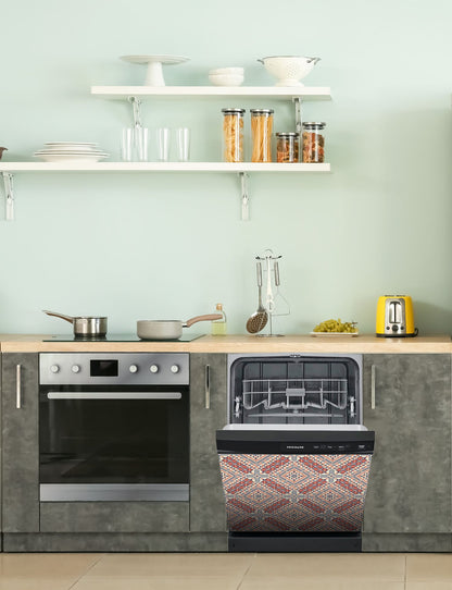 Dishwasher Magnet Cover - Reusable Magnetic Tiles Decal - Pack of 4 Tiles - V071