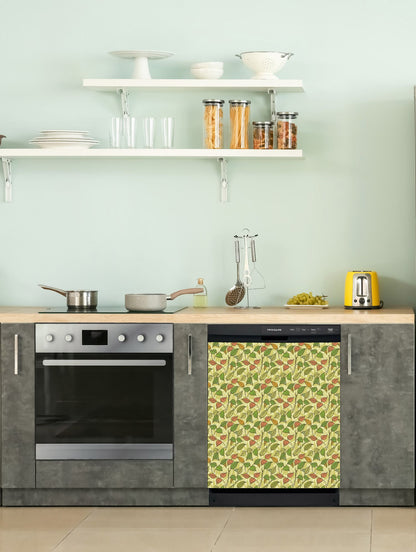 Dishwasher Magnet Cover - Reusable Magnetic Tiles Decal - Pack of 4 Tiles - V09