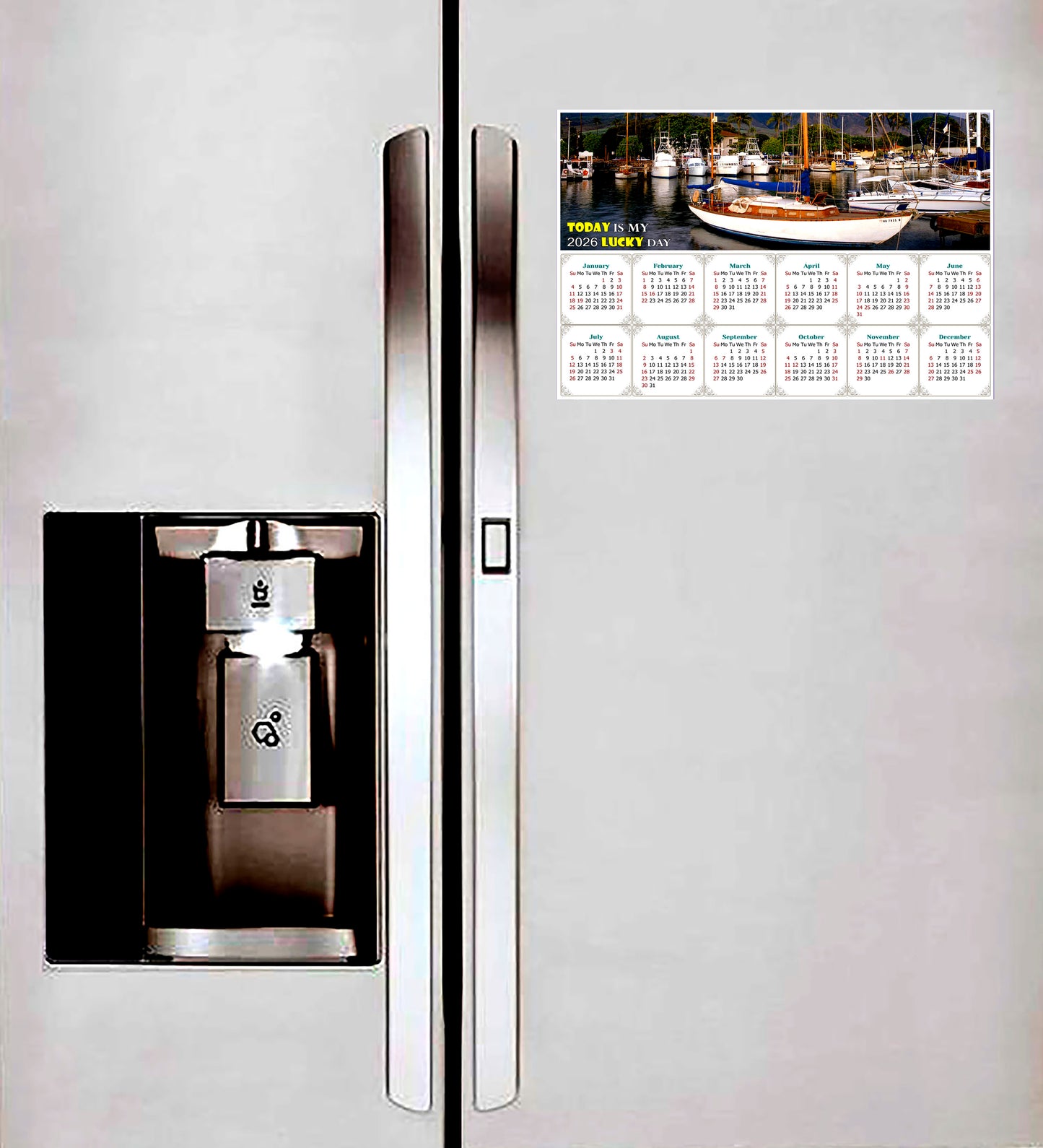 2026 Peel & Stick Calendar - Today is my Lucky Day - Removable, Repositionable - 049 (9"x 6")