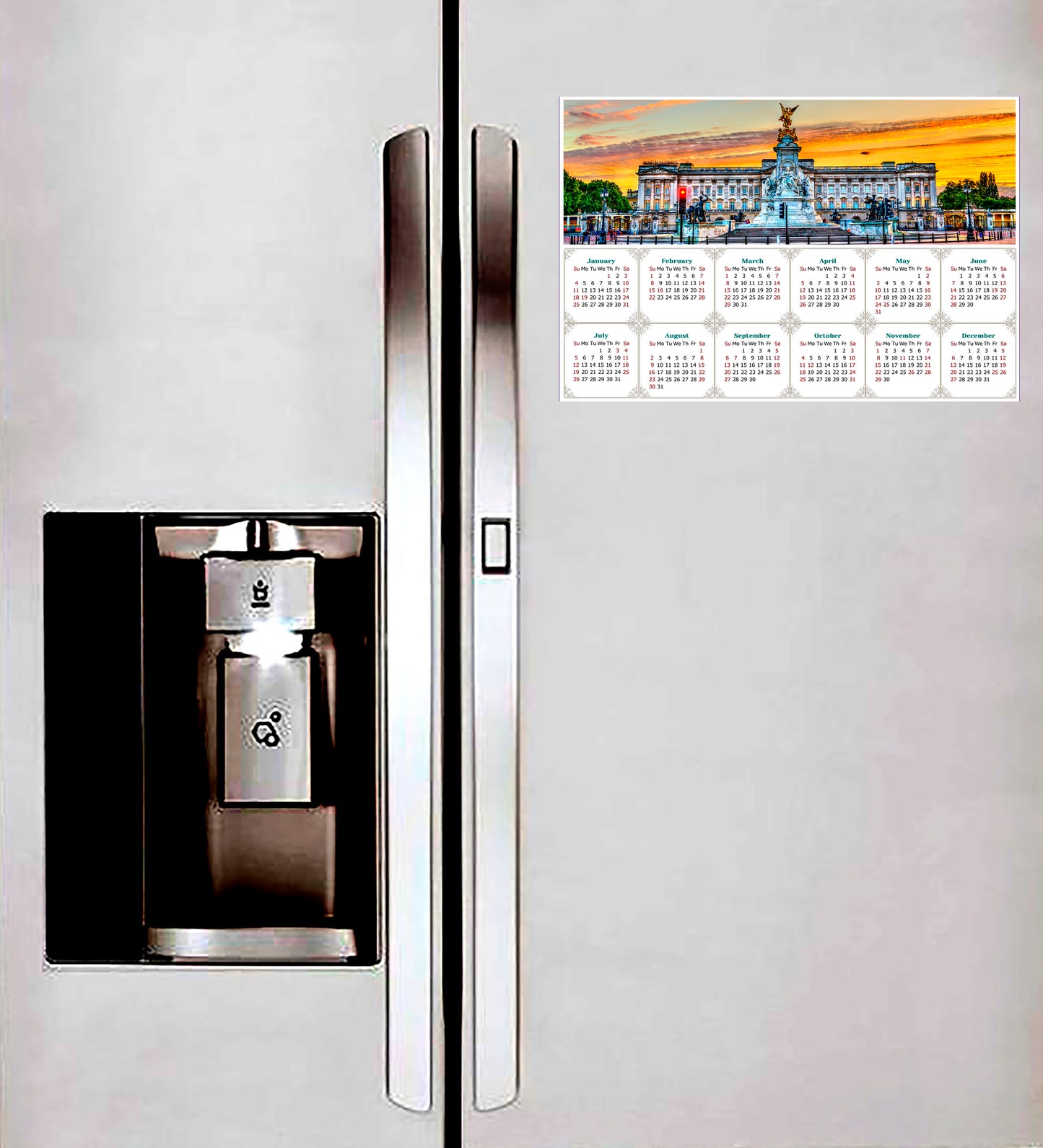 2026 Magnetic Calendar - Calendar Magnets - Today is My Lucky Day - (The Victoria Memorial  in London, United Kingdom)