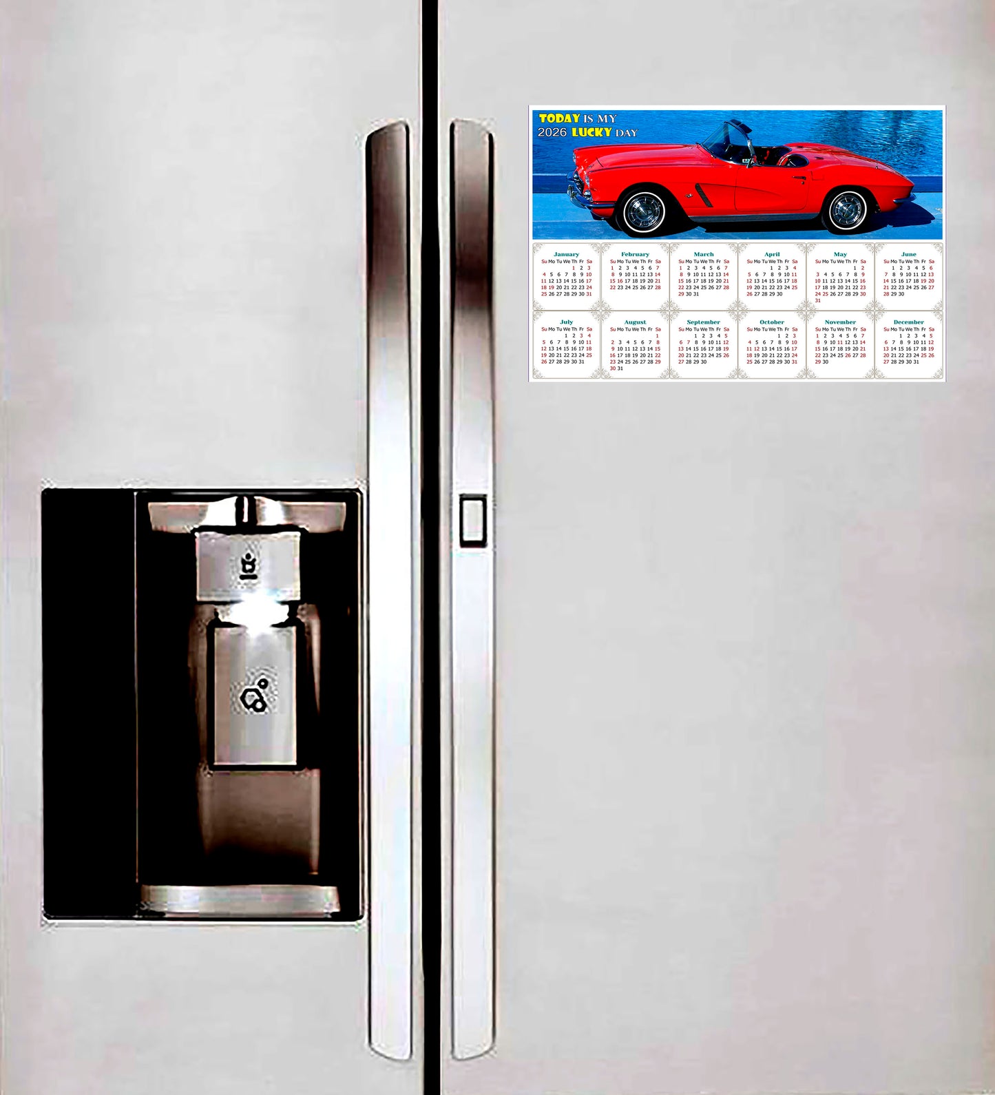 2026 Magnetic Calendar - Calendar Magnets - Today is my Lucky Day - Edition #48