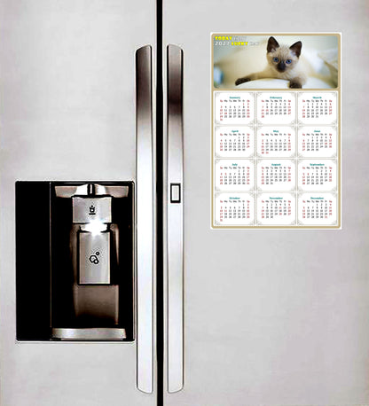 2027 Peel & Stick Calendar - Today is my Lucky Day Removable - Cat 013 (9"x 6")