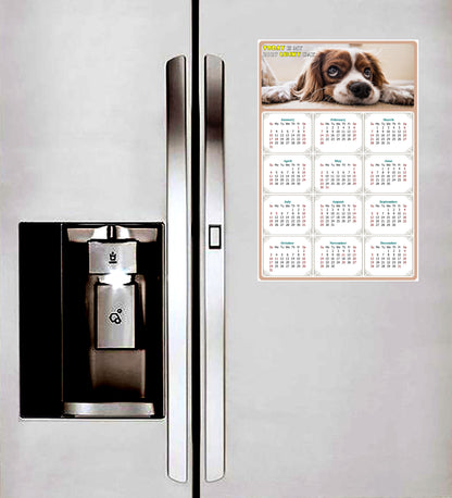 2027 Magnetic Calendar - Today is My Lucky Day (Fade, Tear, and Water Resistant)- Dogs Themed 01