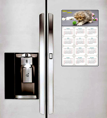 2027 Peel & Stick Calendar - Today is my Lucky Day Removable - Cat 017 (9"x 6")