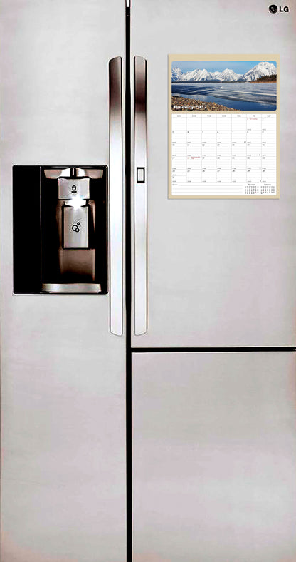 2027 Calendar Magnetic Peel & Stick 12 Months 8.5" x 11" National Parks