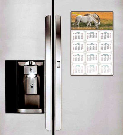 2027 Peel & Stick Calendar - Today is my Lucky Day Removable - Horses 013 (12"x 8")