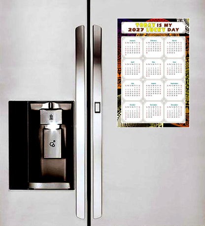 2027 Peel & Stick Calendar - Today is my Lucky Day Removable - 07