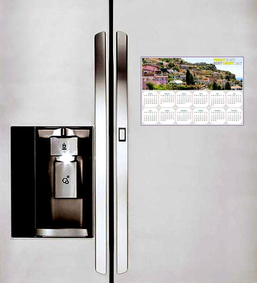 2027 Peel & Stick Calendar - Today is my Lucky Day - Removable - Italy - Taormina (9"x 6")