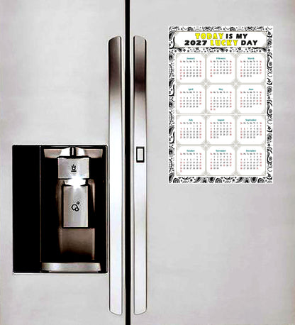 2027 Peel & Stick Calendar - Today is my Lucky Day Removable - 040