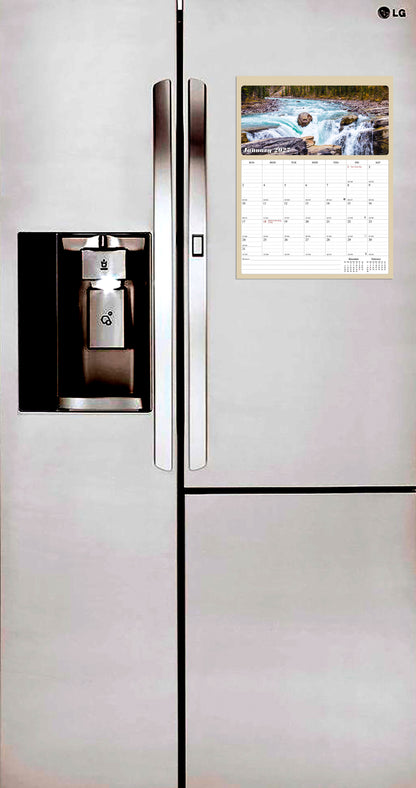2026 - 2027 Calendar Magnetic Peel & Stick 18 Months 8.5" x 11" Outdoor