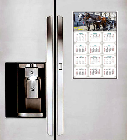 2027 Peel & Stick Calendar - Today is my Lucky Day Removable - Horses 018 (12"x 8")