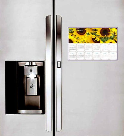 2027 Peel & Stick Calendar - Today is my Lucky Day - Removable - Sunflowers (9"x 6")