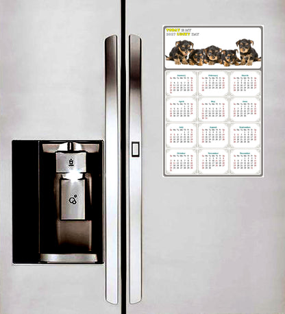 2027 Magnetic Calendar - Today is My Lucky Day (Fade, Tear, and Water Resistant)- Dogs Themed 016
