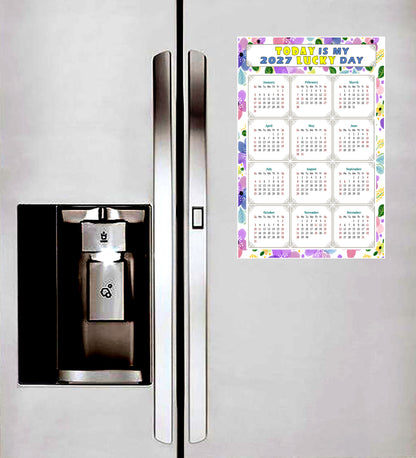 2027 Peel & Stick Calendar - Today is my Lucky Day Removable - 015