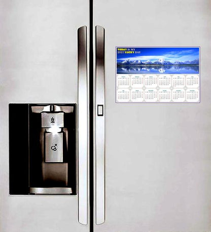 2027 Peel & Stick Calendar - Today is my Lucky Day - Removable - Jackson Lake Wyoming (9"x 6")