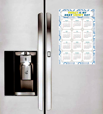 2027 Peel & Stick Calendar - Today is my Lucky Day Removable - 034