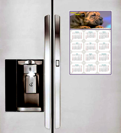 2027 Magnetic Calendar - Today is My Lucky Day (Fade, Tear, and Water Resistant)- Dogs Themed 012