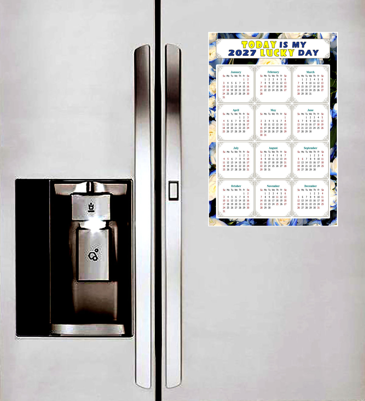 2027 Peel & Stick Calendar - Today is my Lucky Day Removable - 025