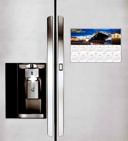 2027 Peel & Stick Calendar - Today is my Lucky Day - Removable - Night shooting (9"x 6")