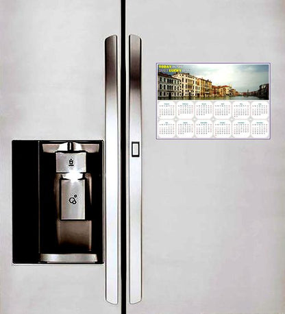 2027 Peel & Stick Calendar - Today is my Lucky Day - Removable - Venice Grand Canal (9"x 6")
