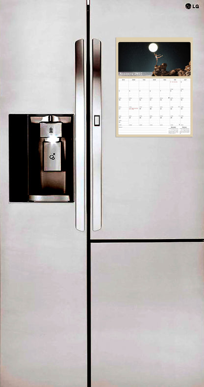 2026 - 2027 Calendar Magnetic Peel & Stick 18 Months 8.5" x 11" Lunar