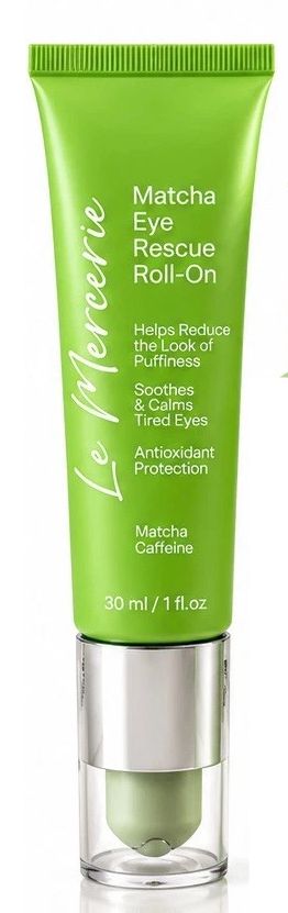 Le Mercerie Matcha Eye Rescue Roll-On Cream 1 fl oz / 30 ml (Set of 3)