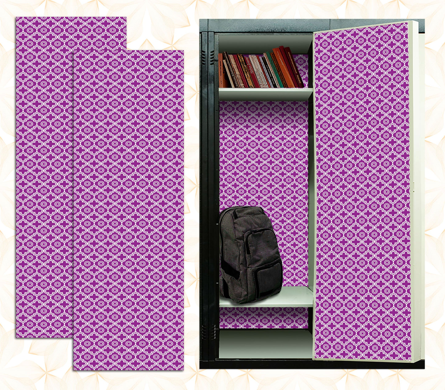 Magnetic Locker Wallpaper - Pack of 2 Rolls - (Geometric) (vg 014)