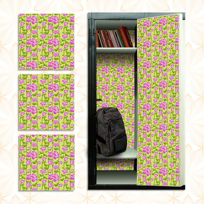 School Locker Magnetic Wallpaper - Pack of 12 Sheets - (Flowers) (vg 015)