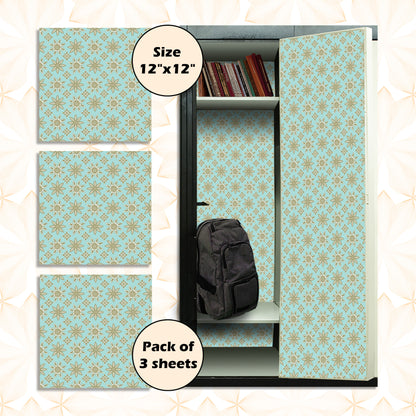 PELICAN INDUSTRIAL Deluxe School Locker Magnetic Wallpaper (Full Sheet Magnetic) - Full Cover Standard Half Lockers Pack of 12 Sheets - (Geometric vr66)