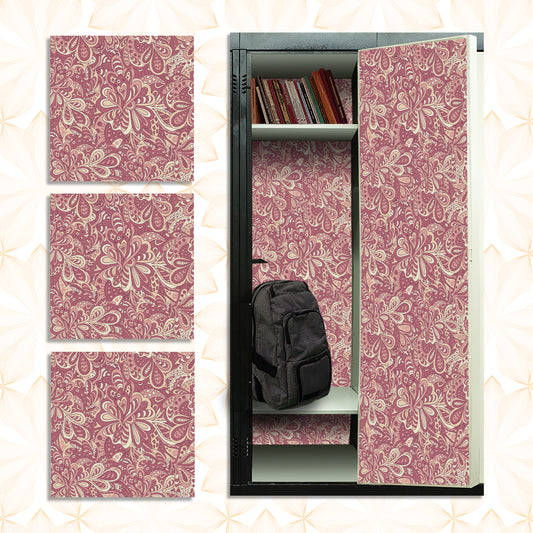 PELICAN INDUSTRIAL Deluxe School Locker Magnetic Wallpaper (Full Sheet Magnetic) - Full Cover Standard Half Lockers Pack of 12 Sheets - (Floral vr29)