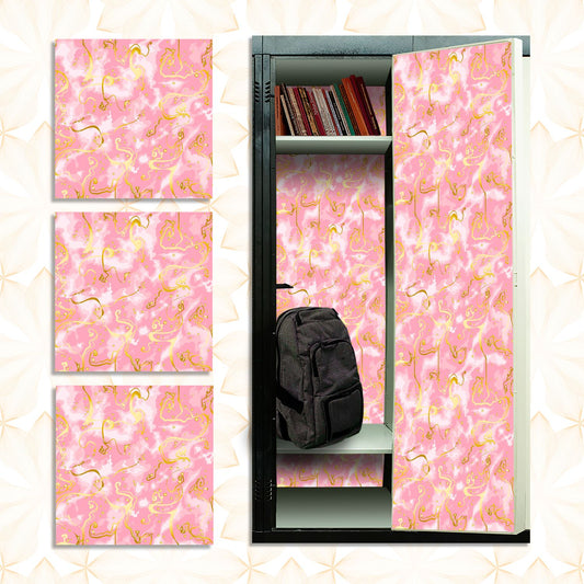 Deluxe School Locker Magnetic Wallpaper (Full sheet Magnetic) - Full Cover Standard Half Lockers - Trimmable, Easy Install, Remove & Reuse - Pack of 12 Sheets - (Marble) (vg 030)