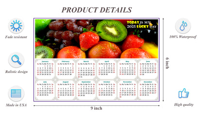 2025 Peel & Stick Calendar - Today is my Lucky Day - Removable, Repositionable - 040 (9"x 6")