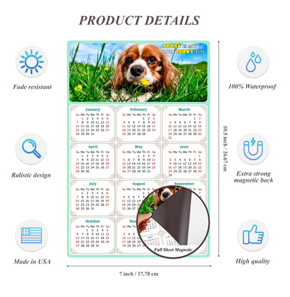 2024 Magnetic Calendar - Today is My Lucky Day (Fade, Tear, and Water Resistant)- Dogs Themed 06