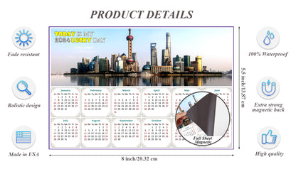 2024 Magnetic Calendar - Calendar Magnets - Today is My Lucky Day - (Shanghai)