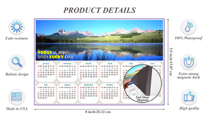 2024 Magnetic Calendar - Calendar Magnets - Today is My Lucky Day - Edition #15