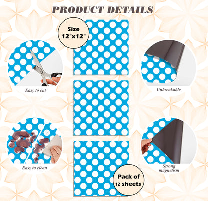 School Locker Magnetic Wallpaper - Pack of 12 Sheets - Polka Dot (vg 003)
