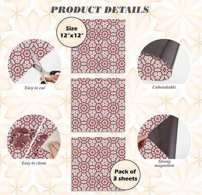 PELICAN INDUSTRIAL Deluxe School Locker Magnetic Wallpaper (Full Sheet Magnetic) - Full Cover Standard Half Lockers Pack of 12 Sheets - (Geometric vr56)