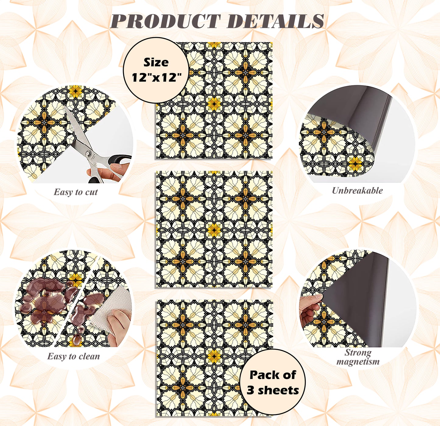 PELICAN INDUSTRIAL Deluxe School Locker Magnetic Wallpaper (Full Sheet Magnetic) - Full Cover Standard Half Lockers Pack of 12 Sheets - (Geometric vr53)